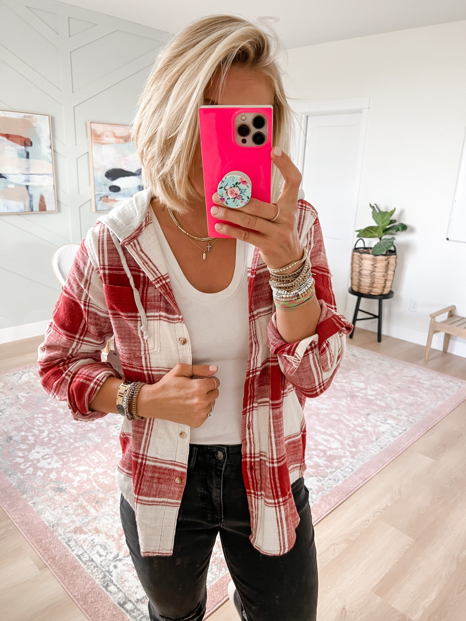 Time And Tru Women's Hooded Flannel curated on LTK