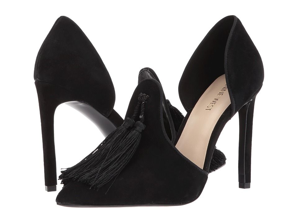 Nine West - Tyrell (Black/Black Suede) Women's Shoes | Zappos