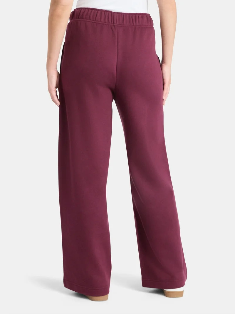 No Boundaries Soft Fleece Wide Leg Pants, 30” Inseam, 1 or 2-Pack, Women’s XXS-4X | Walmart (US)