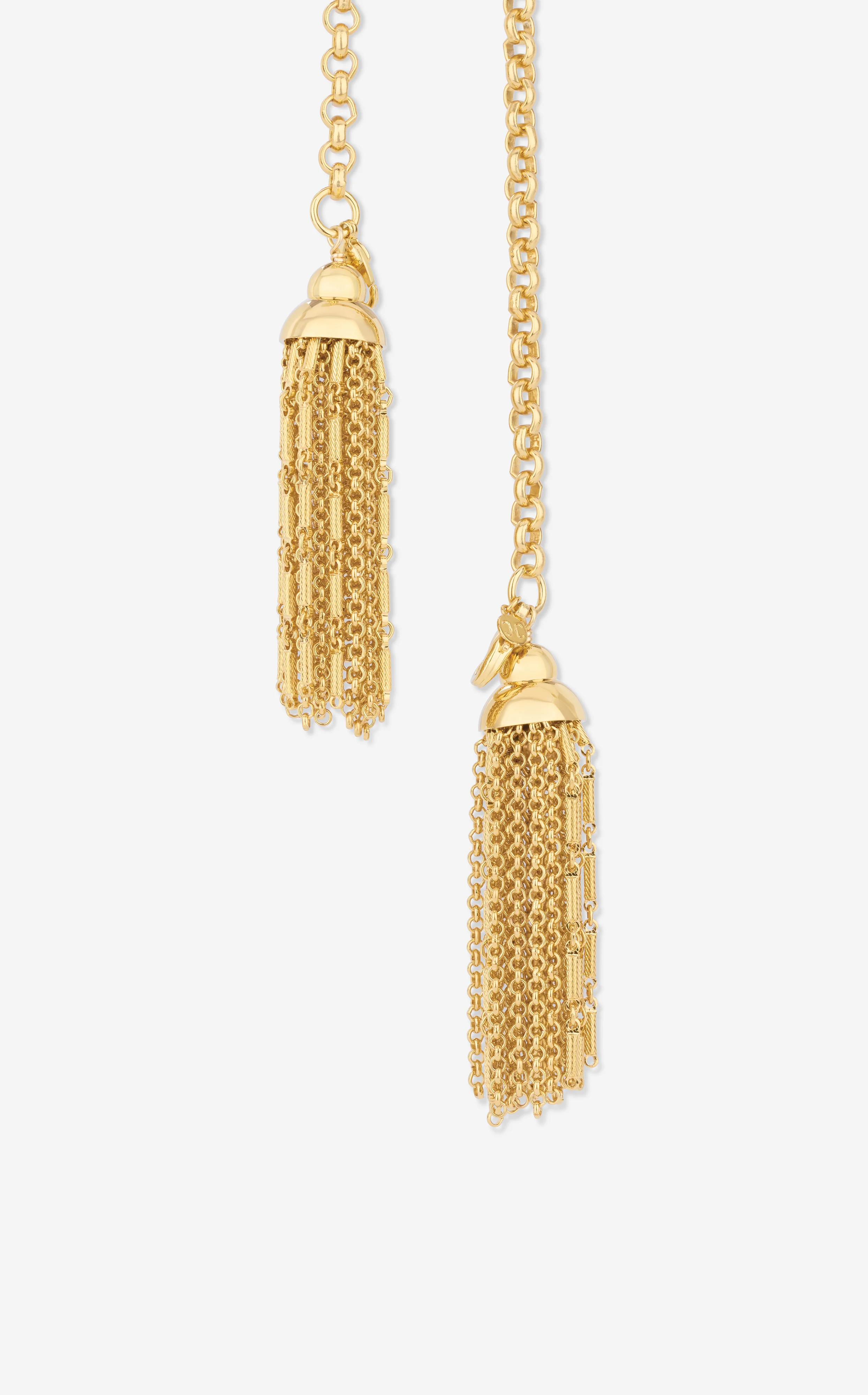 Christina Caruso Gold Tassel Necklace | St. John Knits