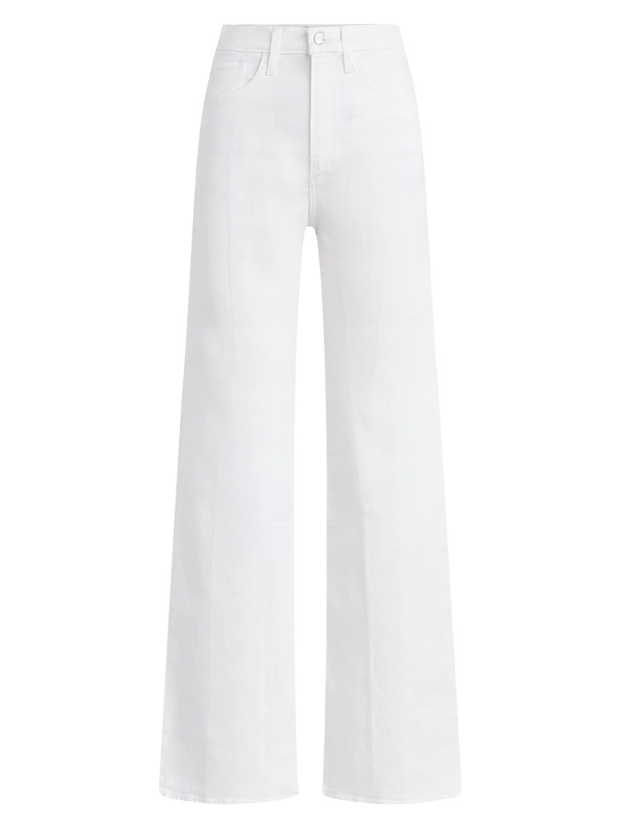 Women's Petite Mia Wide-Leg Jeans - White - Size 30 | Saks Fifth Avenue