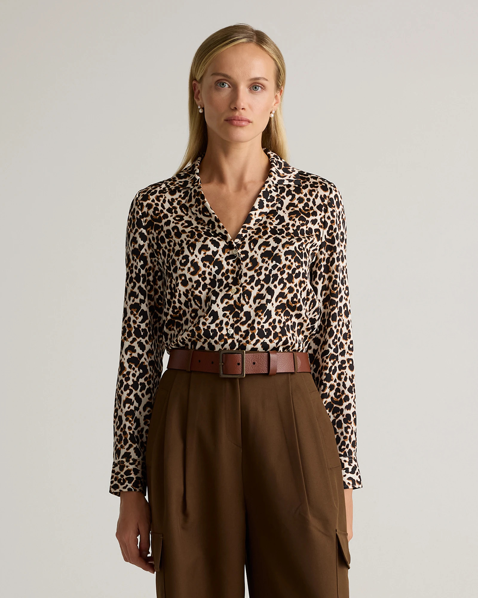 Quince | Women's 100% Washable Silk Stretch Notch Collar Blouse in Black, Size Large | Quince
