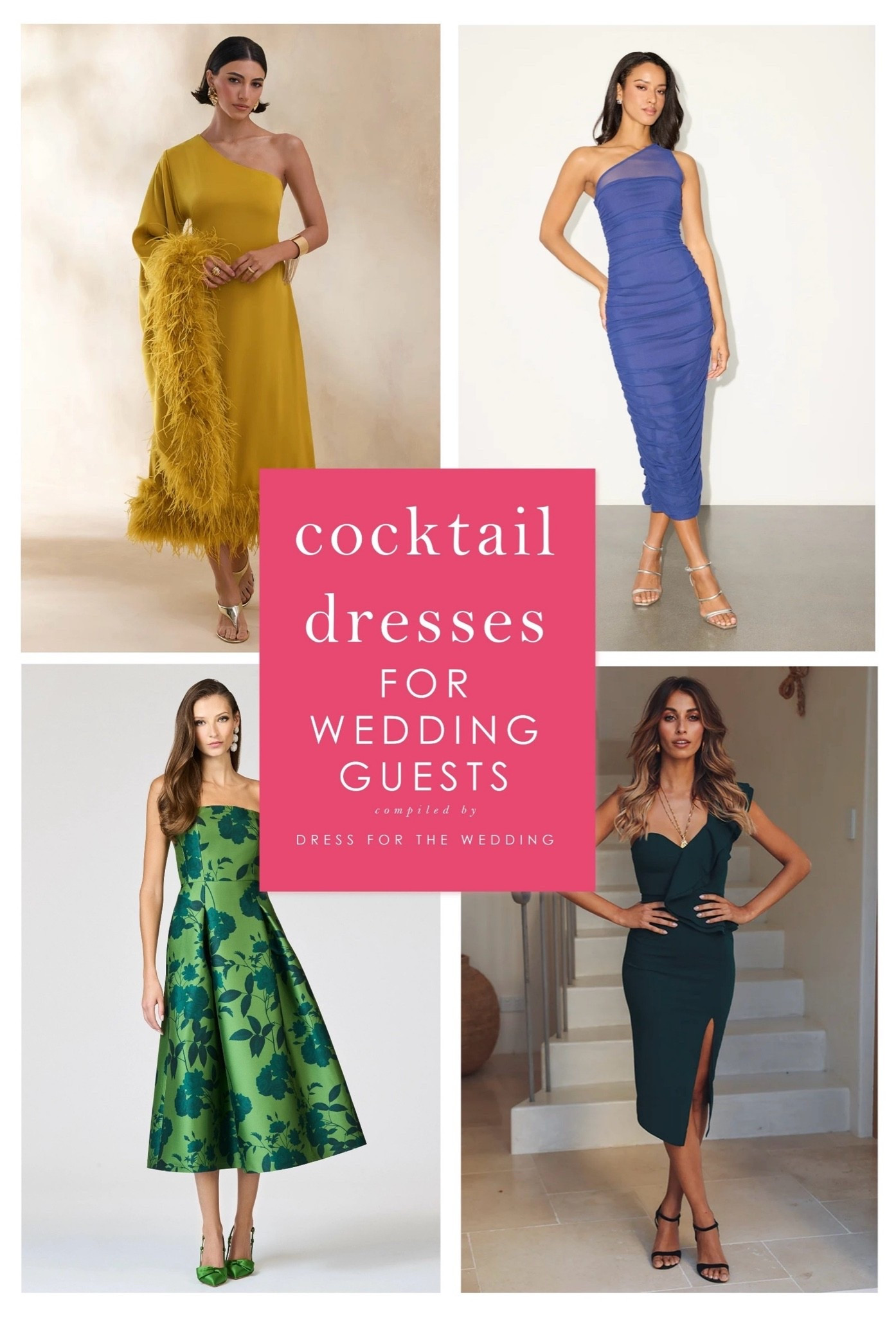 Cocktail dresses for wedding guests 🍸
Did you know that only a few styles of dresses are truly cocktail dresses? Maxi dresses and formal dresses are frequently grouped into a cocktail attire dress code, but a true mid-length cocktail dress is a classic look for a wedding guest. 30 ideas for cocktail dresses to wear to summer weddings. Formal midi dresses for wedding guests 💒

#LTKootd #LTKWedding #LTKMidsize