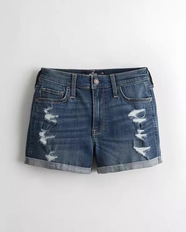 Advanced Stretch High-Rise Denim Short 3 in. | Hollister (US)