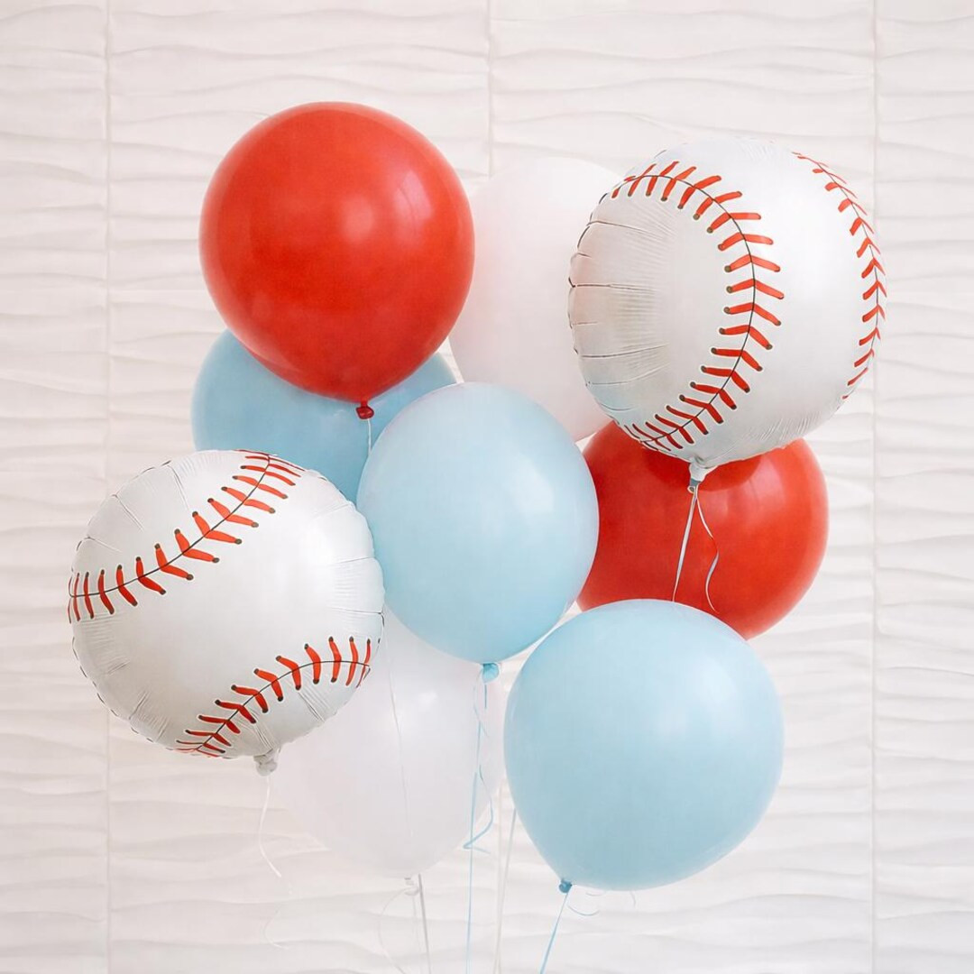 Baseball Birthday Balloon 10 Pack - Baseball Birthday Decor - Rookie of the Year - First Pitch -b... | Etsy (US)