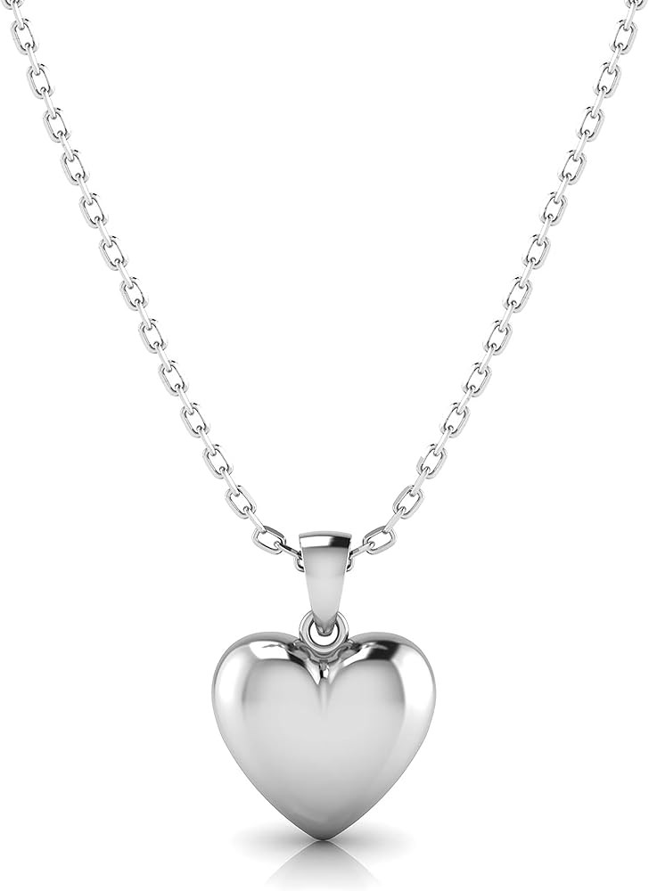 925 Sterling Silver Heart Pendant Necklace for Women and Girls - everyday wear gifts for her | Amazon (US)