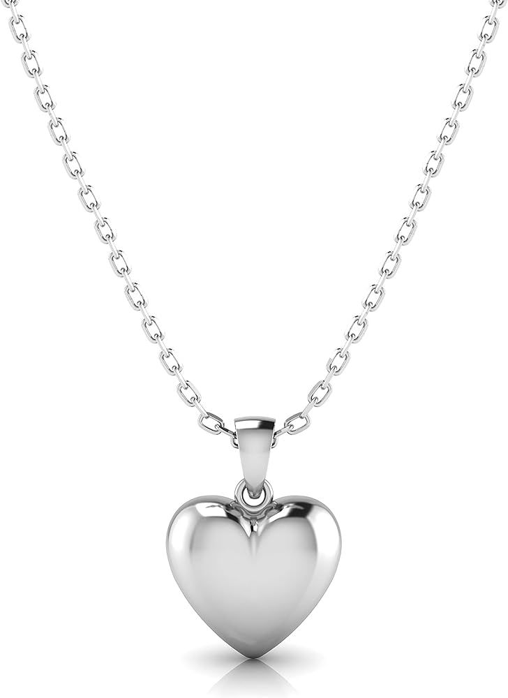 925 Sterling Silver Heart Pendant Necklace for Women and Girls - everyday wear gifts for her | Amazon (US)
