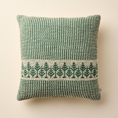 16"x16" Tree Icon Square Toss Pillow Green - Hearth & Hand™ with Magnolia | Target