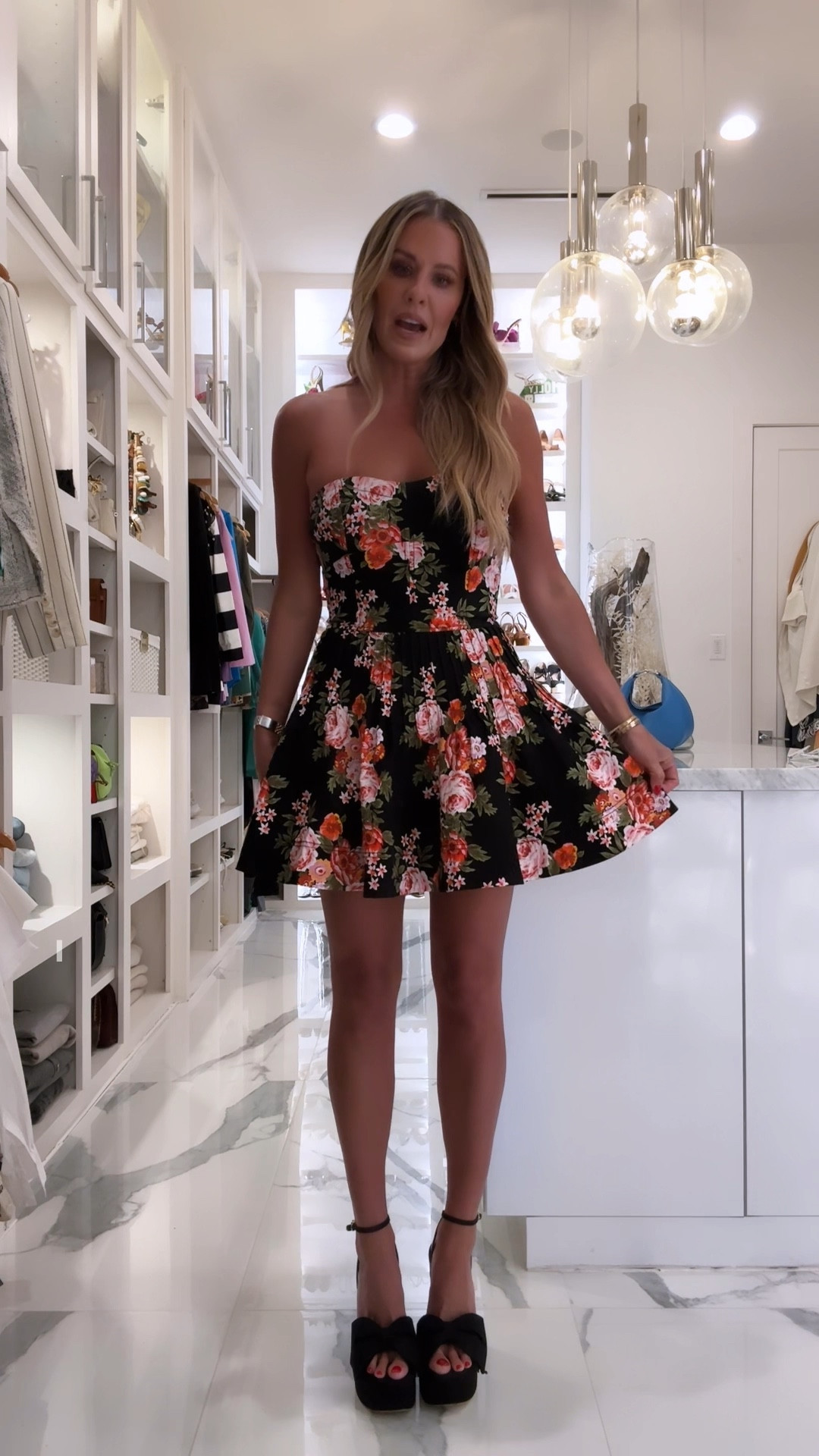 Playful floral fit & flare dress with pockets! Sizing: dress/2, heels/go half size down 

#LTKstyletip #LTKshoecrush