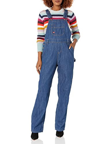 Dickies Womens Denim Bib Overalls, Medium Stonewashed Denim, X-Small US | Amazon (US)