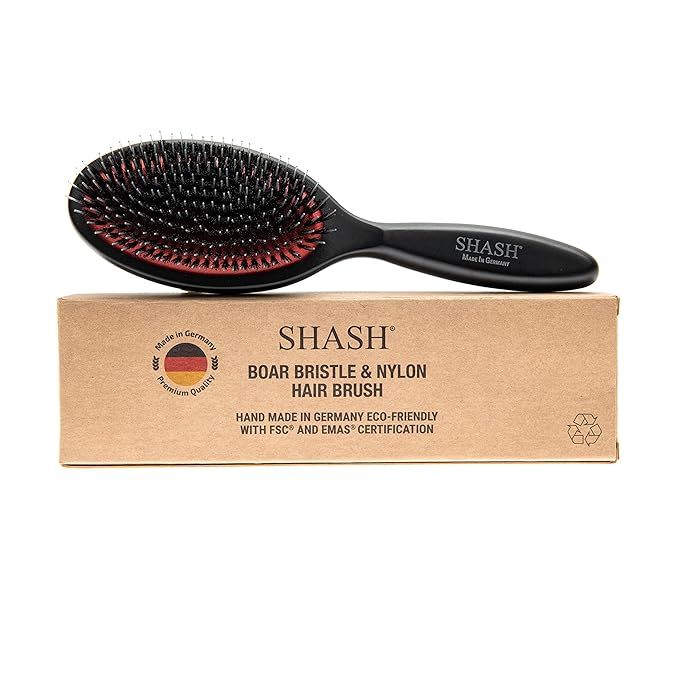 Amazon.com : Made in Germany - SUSTAINABLE SHASH Nylon Boar Bristle Brush Suitable For Normal to ... | Amazon (US)