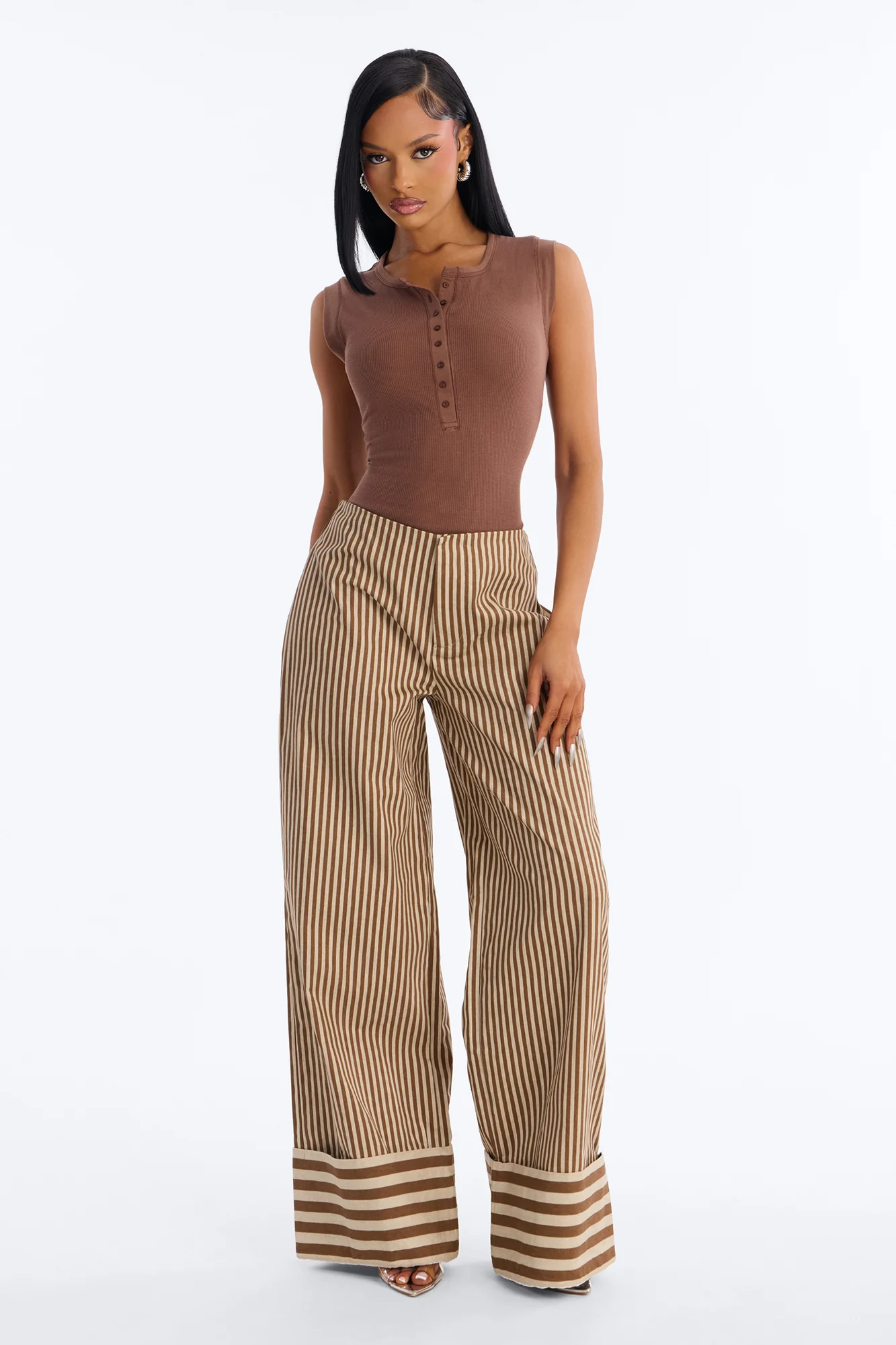 Fashion Nova Jameson Striped Pant - Brown/combo - Jameson Striped Pant - Brown/combo | Shop.app
