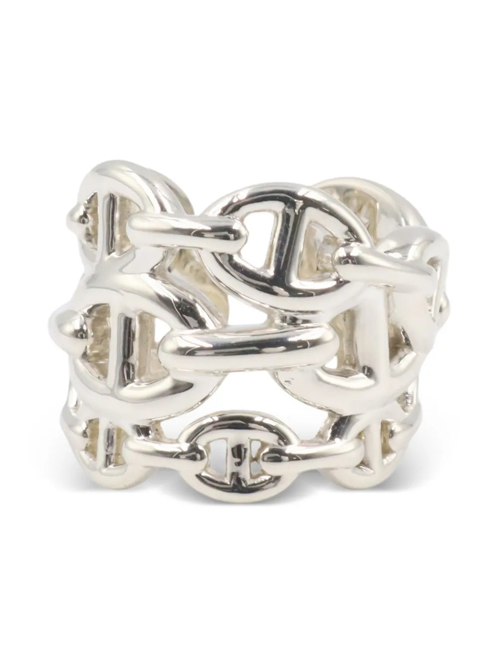 Hermès Pre-Owned 2010s Chaîne d'Ancre Enchene Ring | Silver | FARFETCH | Farfetch Global