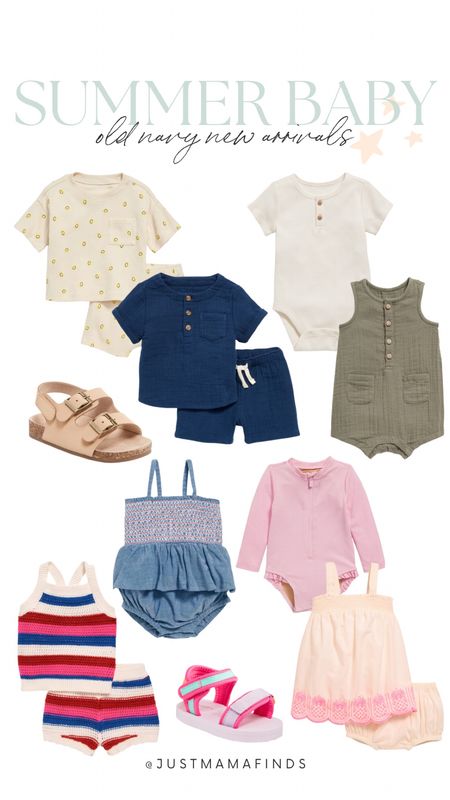 Summer baby old navy new arrivals! 

Baby boy clothes, baby boy finds, sets, matching set, Fourth of July, baby girl clothes, summer outfits, sandals, kids clothes, kids shoes 

#LTKSeasonal #LTKKids #LTKBaby