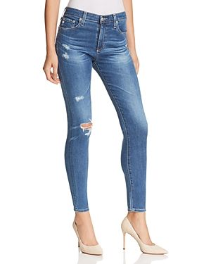Ag Farrah High Rise Skinny Ankle Jeans in 14 Years Blue Nile Destructed | Bloomingdale's (US)