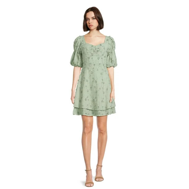 Label Rail x CheapChicFinds Women's Tiered Mini Bow Back Dress | Walmart (US)