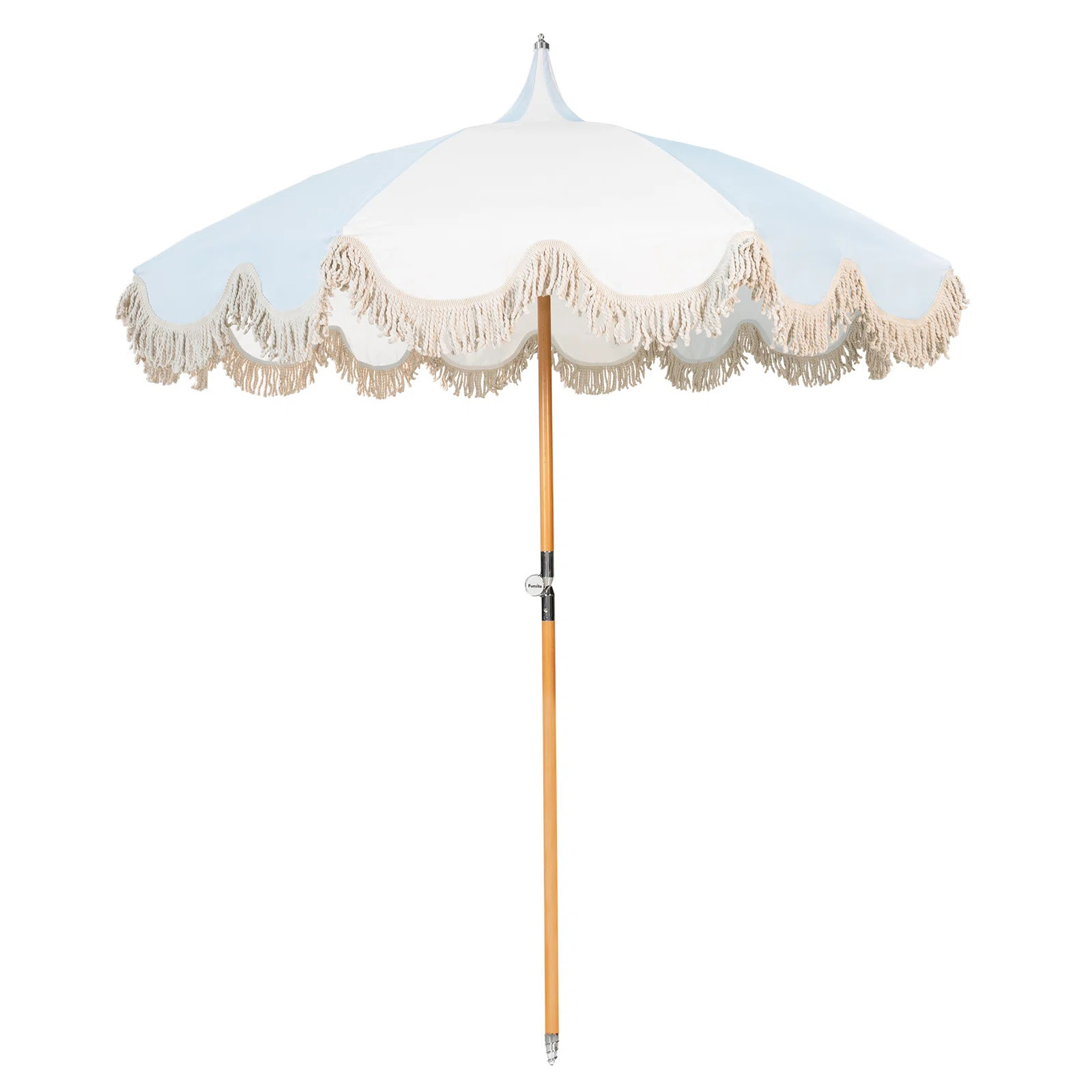 6.5-ft Beech Wood Rotation Tilt Market Patio Pagoda Umbrella | Wayfair North America