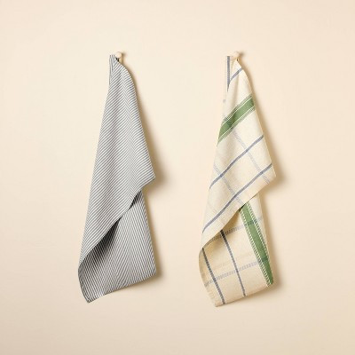 Set of 2 Kitchen Towels Signature Plaid/Navy - Hearth & Hand™ with Magnolia | Target