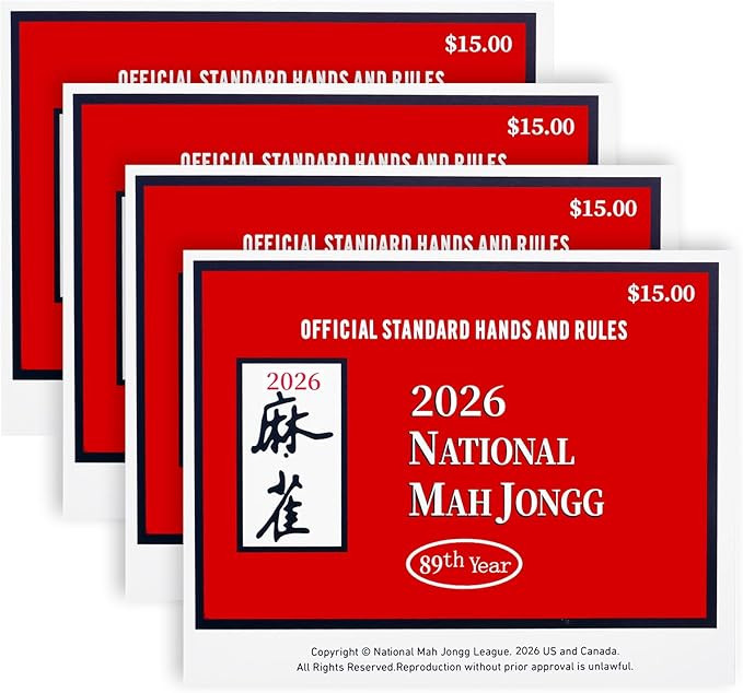 2026 NMJL Mah Jong Card Official Revision - Large Size - 4 Pcs | 2026 Edition, Hands and Rules | Amazon (US)