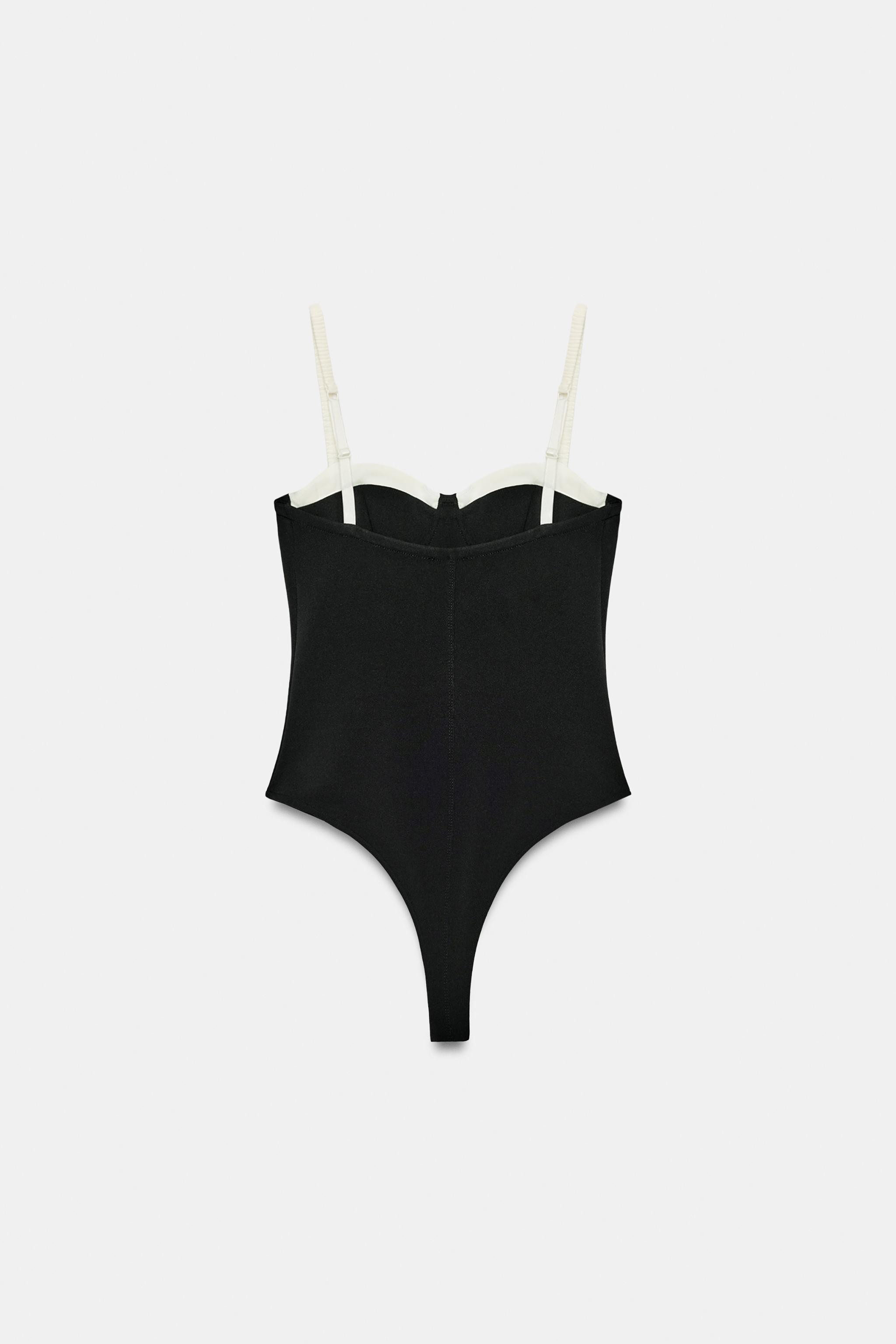 CONTRAST STRAPPY BODYSUIT | Zara UK