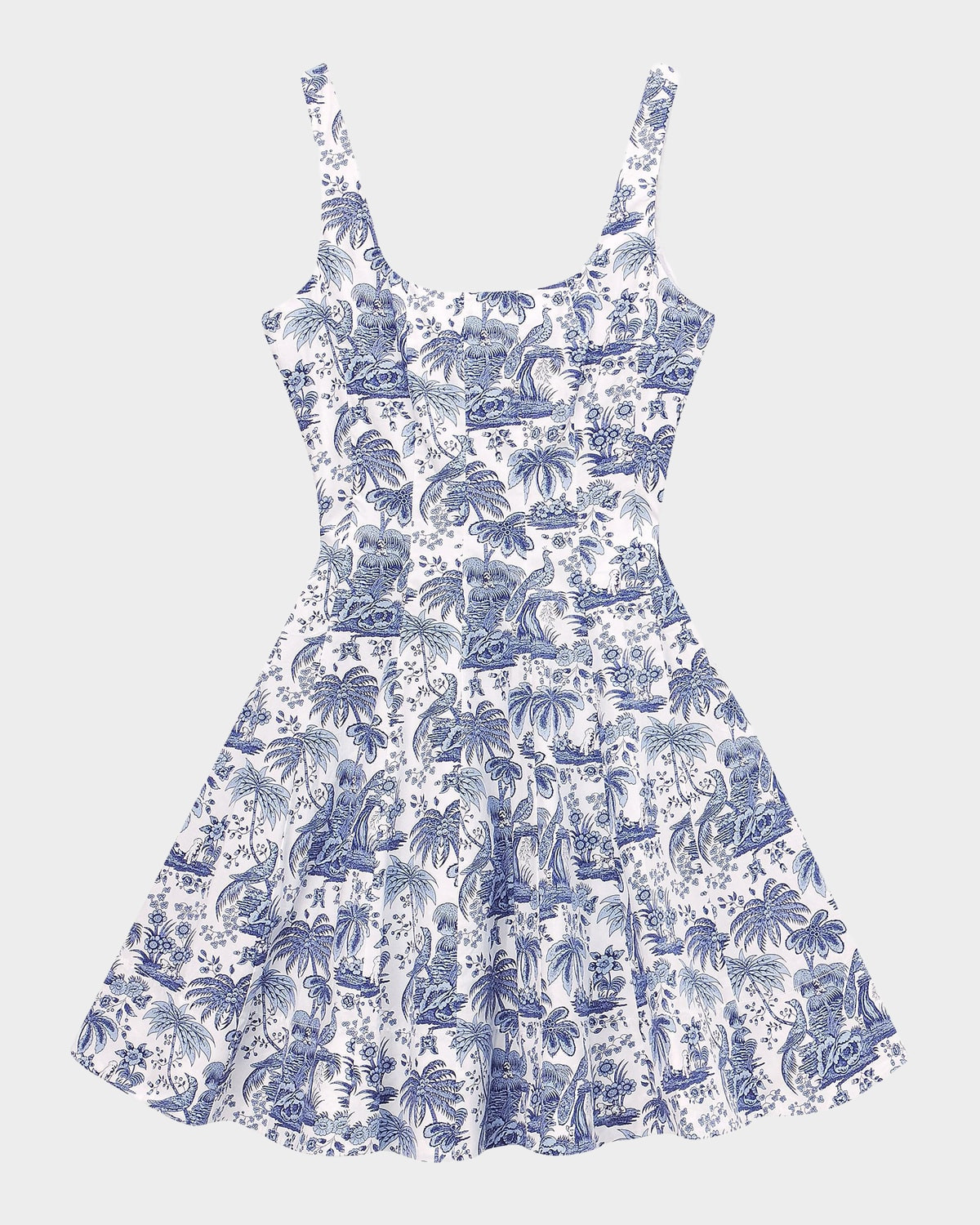 Wells Dotted Sleeveless Fit & Flare Mini Dress | Neiman Marcus