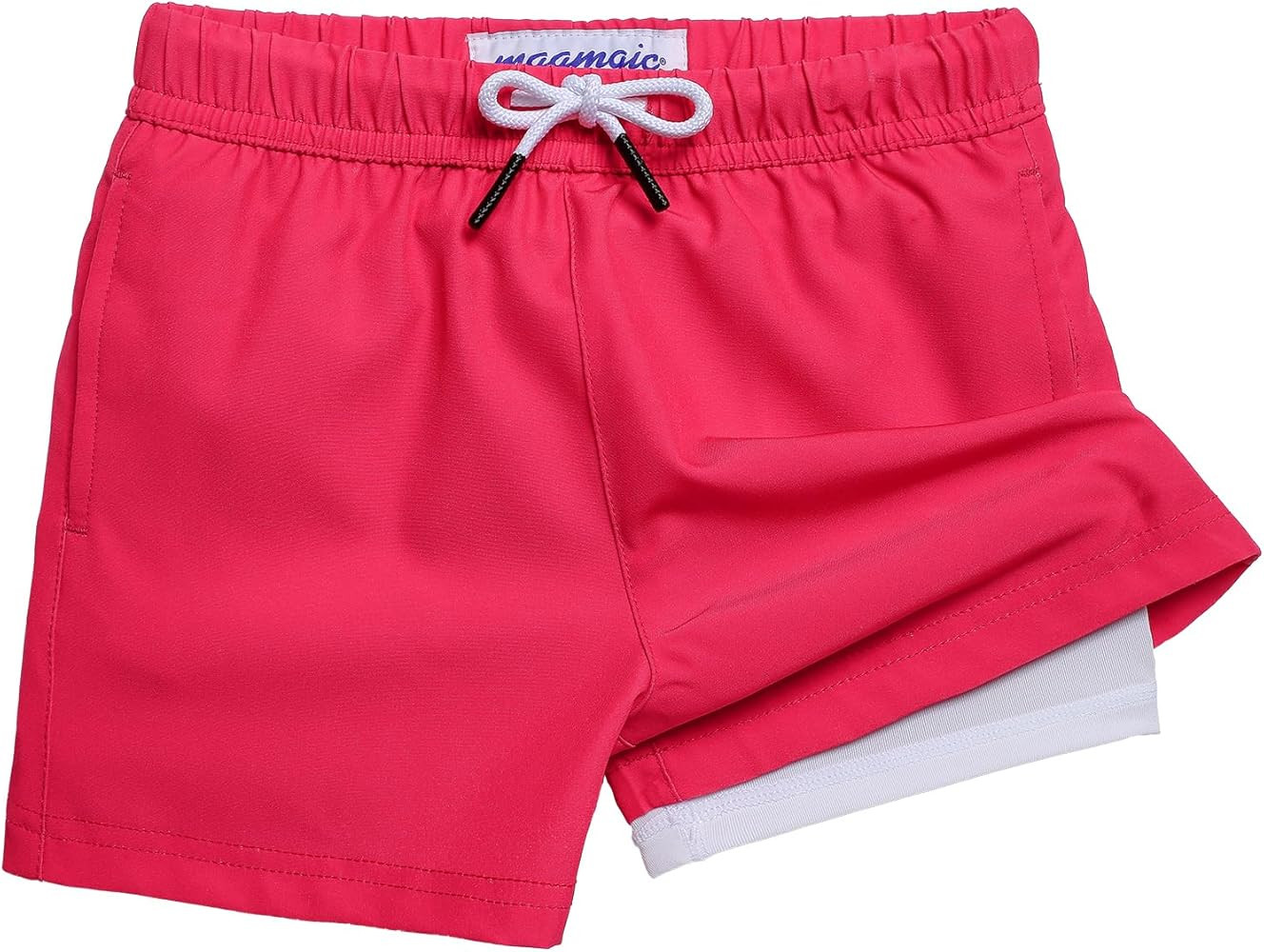 maamgic Boys Swim Trunks with Compression Liner Stretch Boy Swim Shorts Toddler Bathing Suit Swim... | Amazon (US)