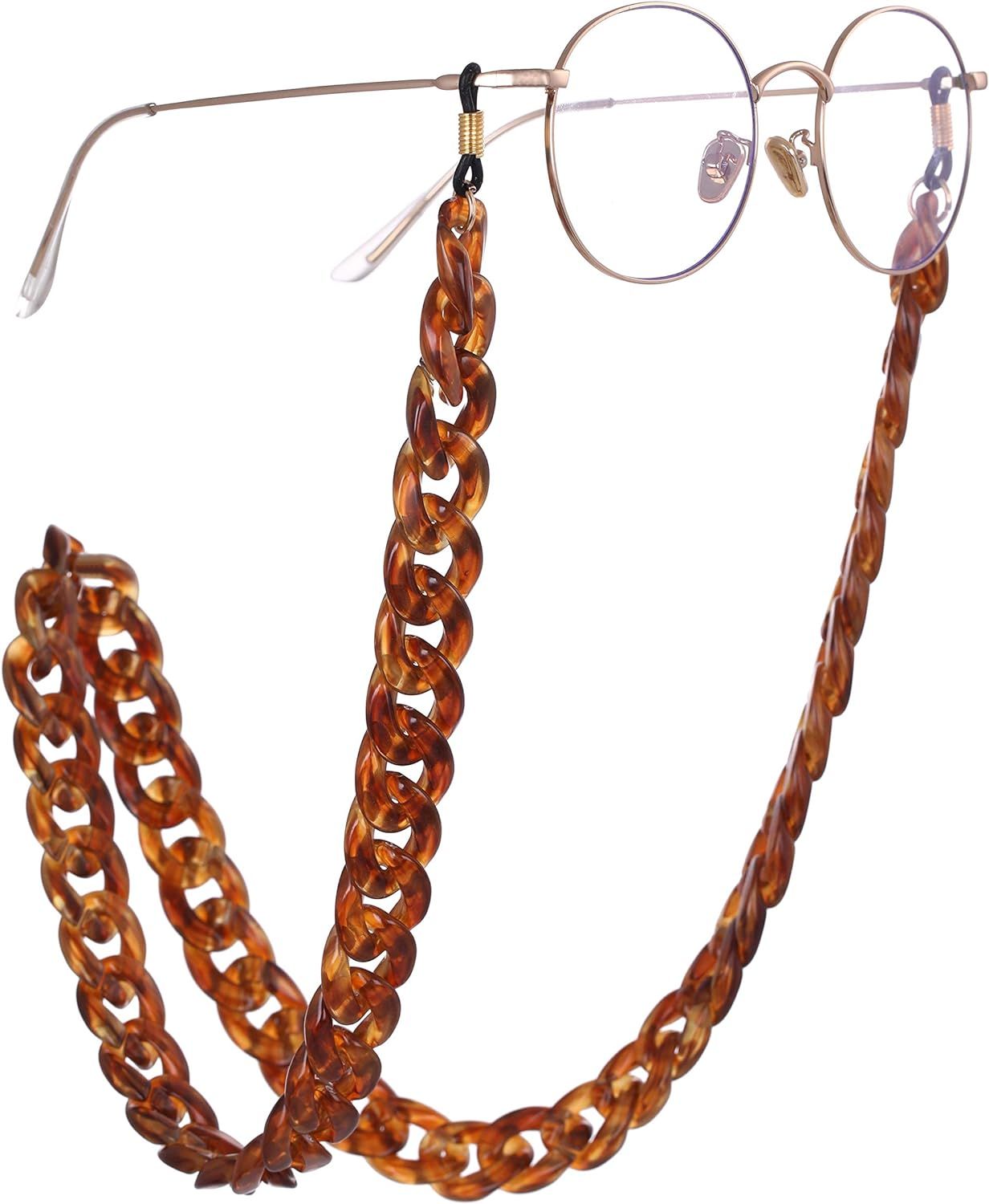 EUEAVAN Fashion Twist Link Acrylic Eyeglass Chain Marble Texture Sunglasses Holder Eyewear Retain... | Amazon (US)