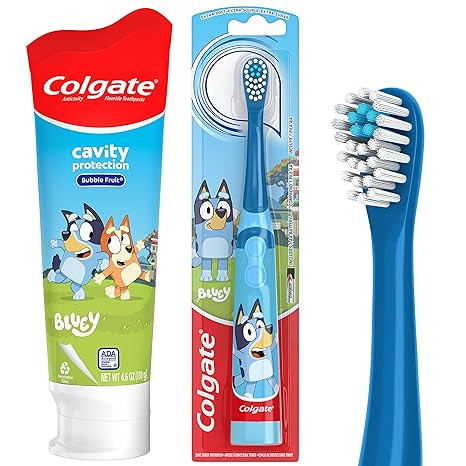 Colgate Kids Bluey Battery Powered Toothbrush and Toothpaste Bundle | Amazon (US)