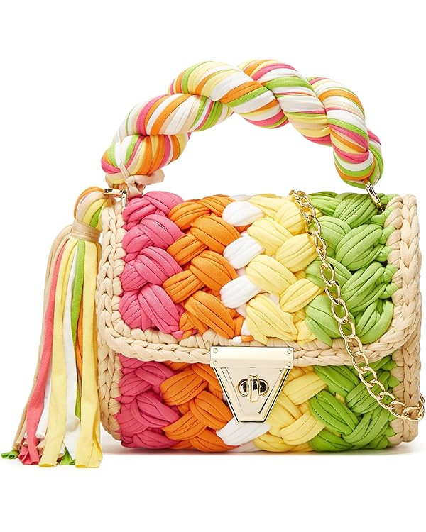 Chunky Yarn Knit Crochet Tote Purse Crossbody Bags for Women - Handwoven Evening Clutch Flap Shou... | Amazon (US)