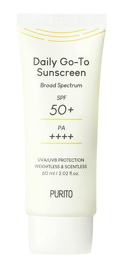 PURITO Daily Go-To Sunscreen 60ml / 2.02 fl.oz. SPF 50+ PA ++++ safe ingredients, UVA/UVB protect... | Amazon (US)