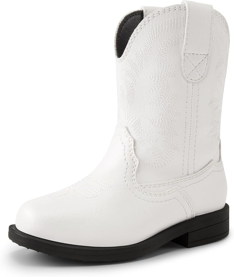 DREAM PAIRS Toddler Little Boys Girls Cowboy Boots Kids Western Square Toe Riding Mid Calf Boots | Amazon (US)