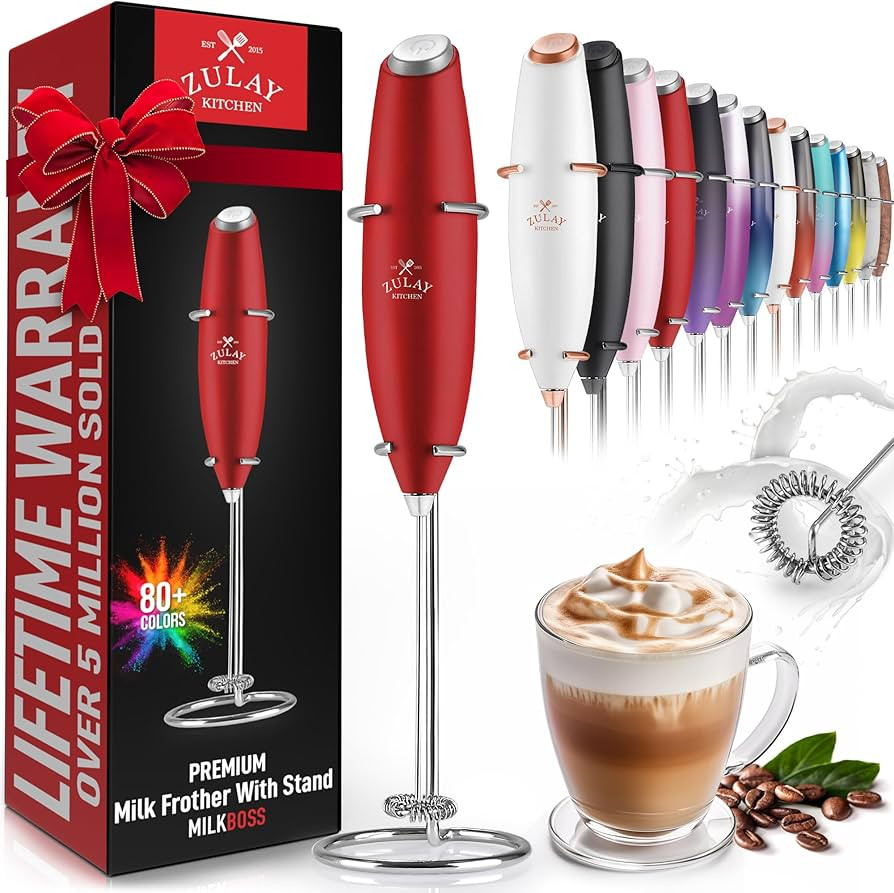 Zulay Original Milk Frother Handheld Foam Maker for Lattes - Whisk Drink Mixer for Coffee, Mini F... | Amazon (CA)