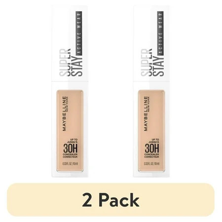 (2 pack) Maybelline Super Stay Longwear Liquid Concealer, Full Coverage, 20, 0.33 fl oz | Walmart (US)