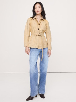 Cotton Canvas Shirt Jacket | Banana Republic (US)