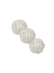 3pcs Hollow Out Ball Design Decoration Craft, White Rattan Ball Art Decoration For Home Decor SKU... | SHEIN