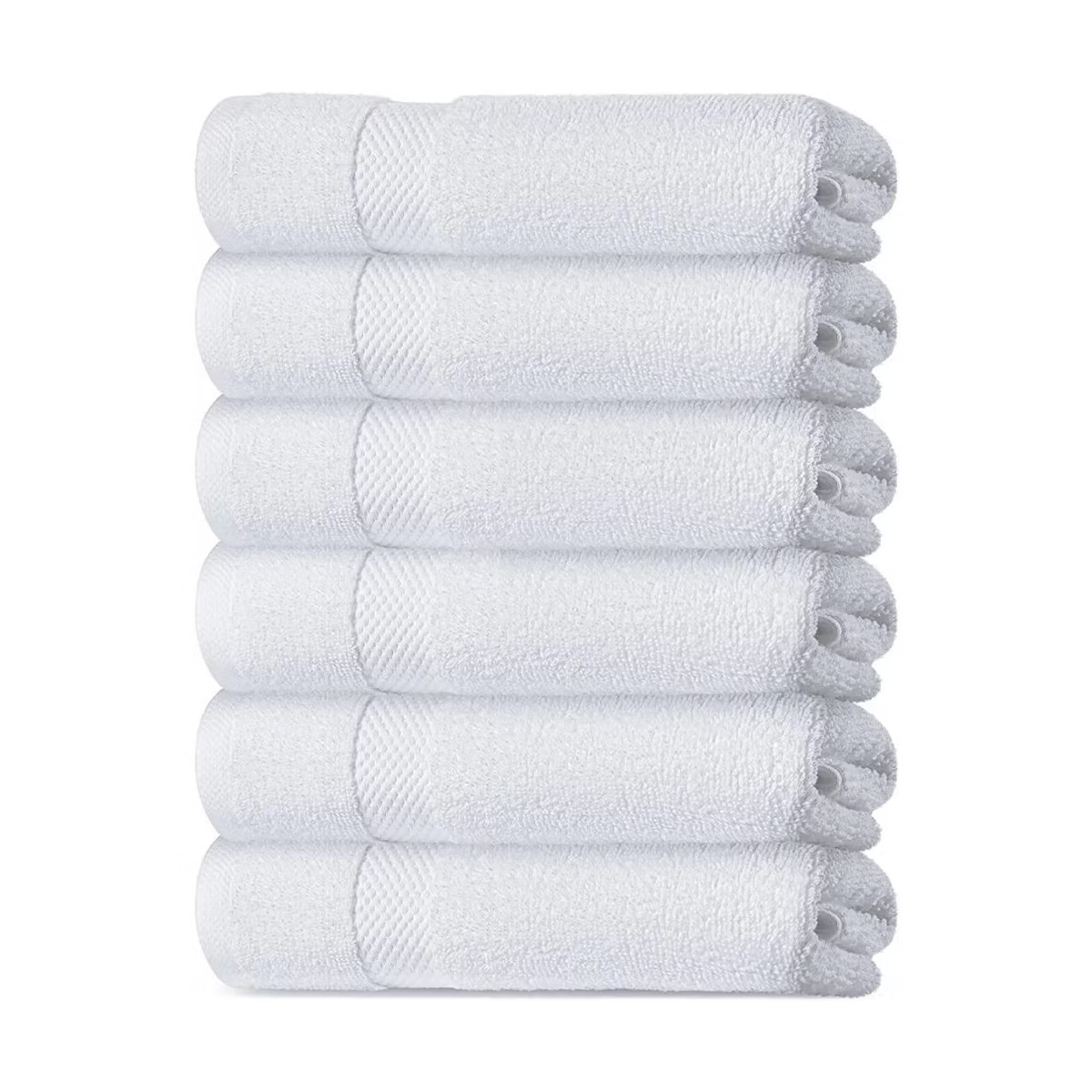 White Classic Luxury 100% Cotton Hand Towels Set of 6 - 16x30" | Target