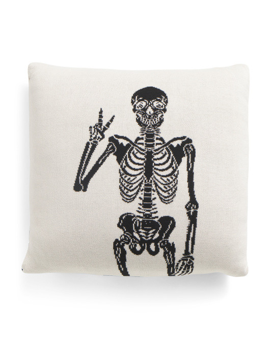 20x20 Reversible Skull Pillow | TJ Maxx