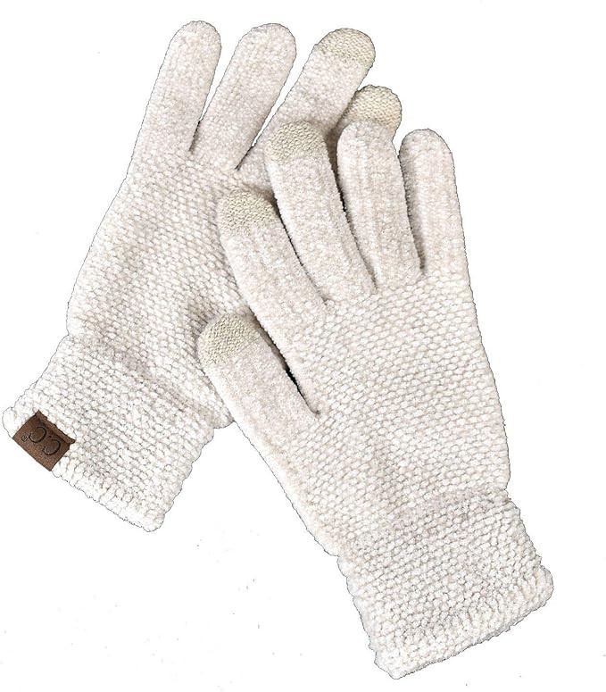 C.C Winter Warm Eco-Friendly Knit Chenille Touchscreen Texting Gloves | Amazon (US)