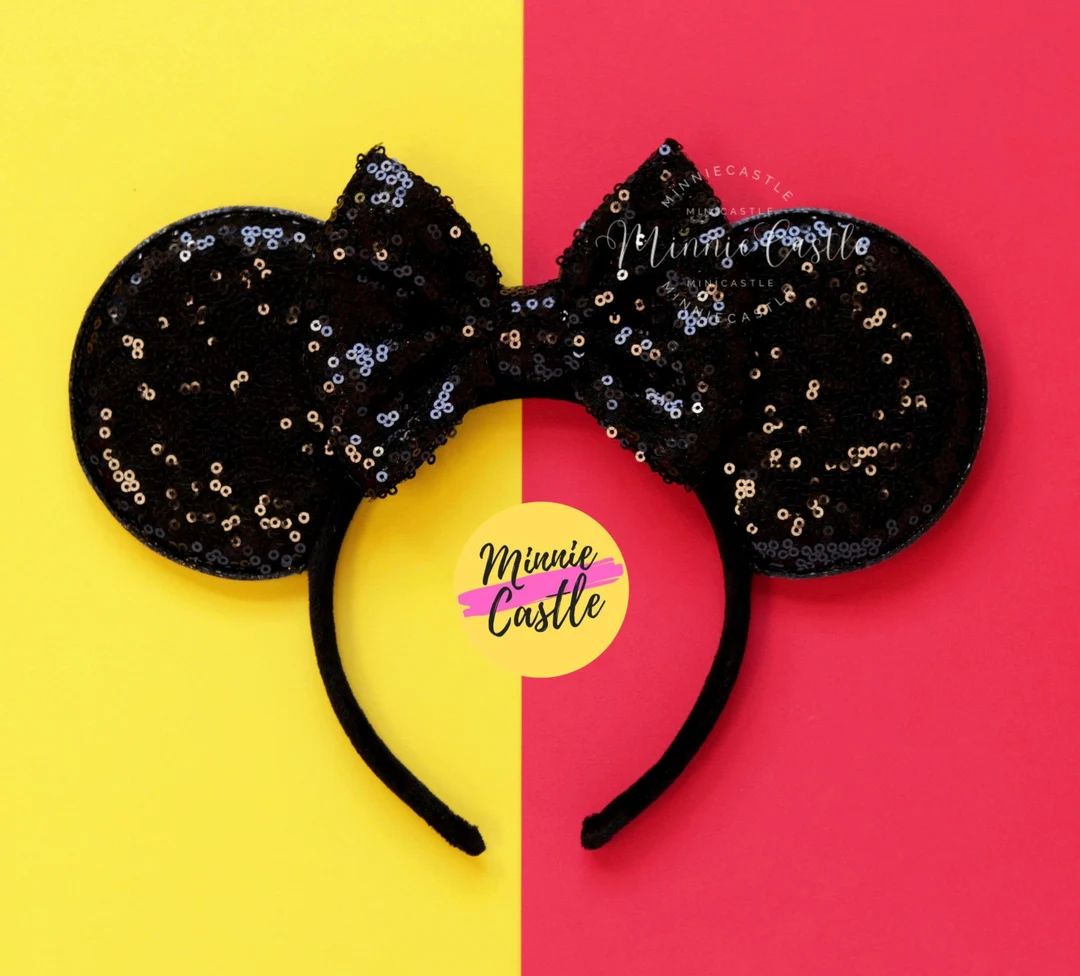 Black Mickey Ears, Mickey Ears, Minnie Ears, Black Mouse Ears, Mouse Ears Headband, Mickey Ears, ... | Etsy (US)