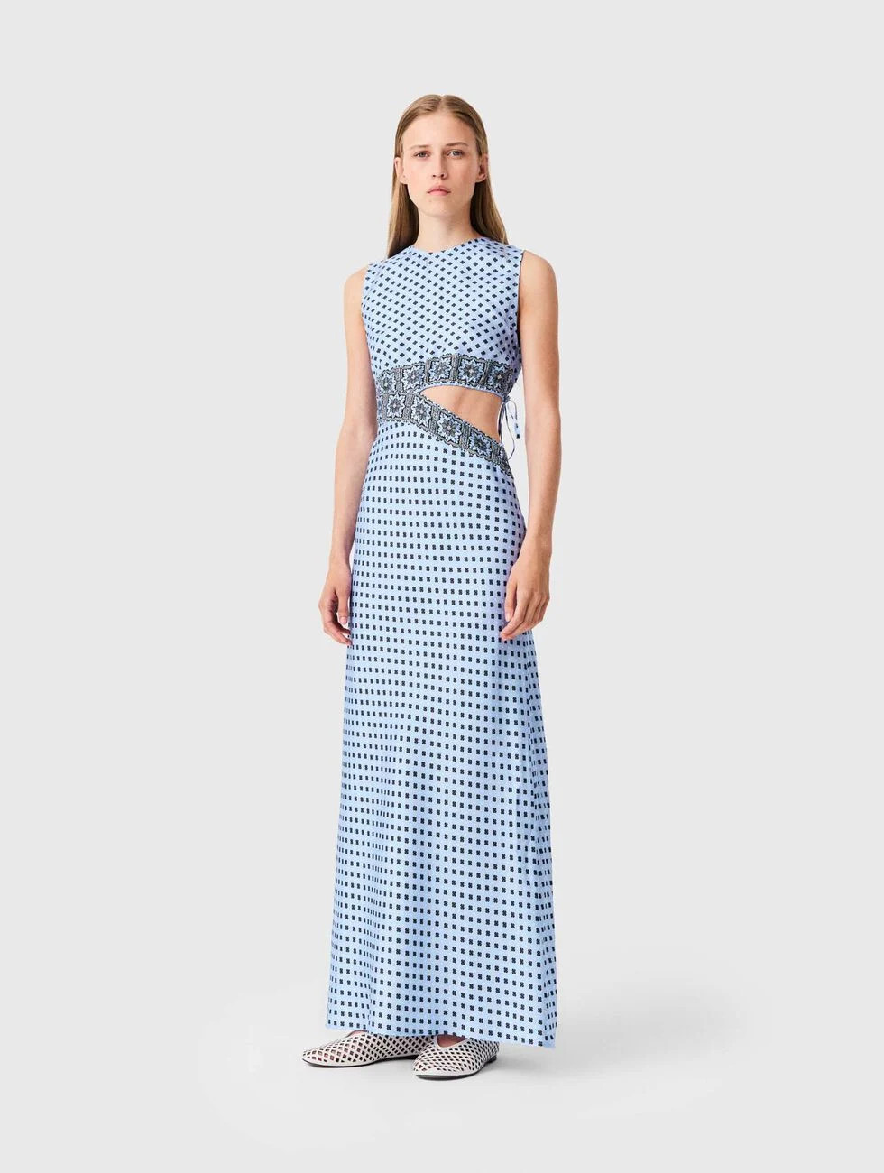 Patterned cutaway dress Printed for Women | Maje | Maje US