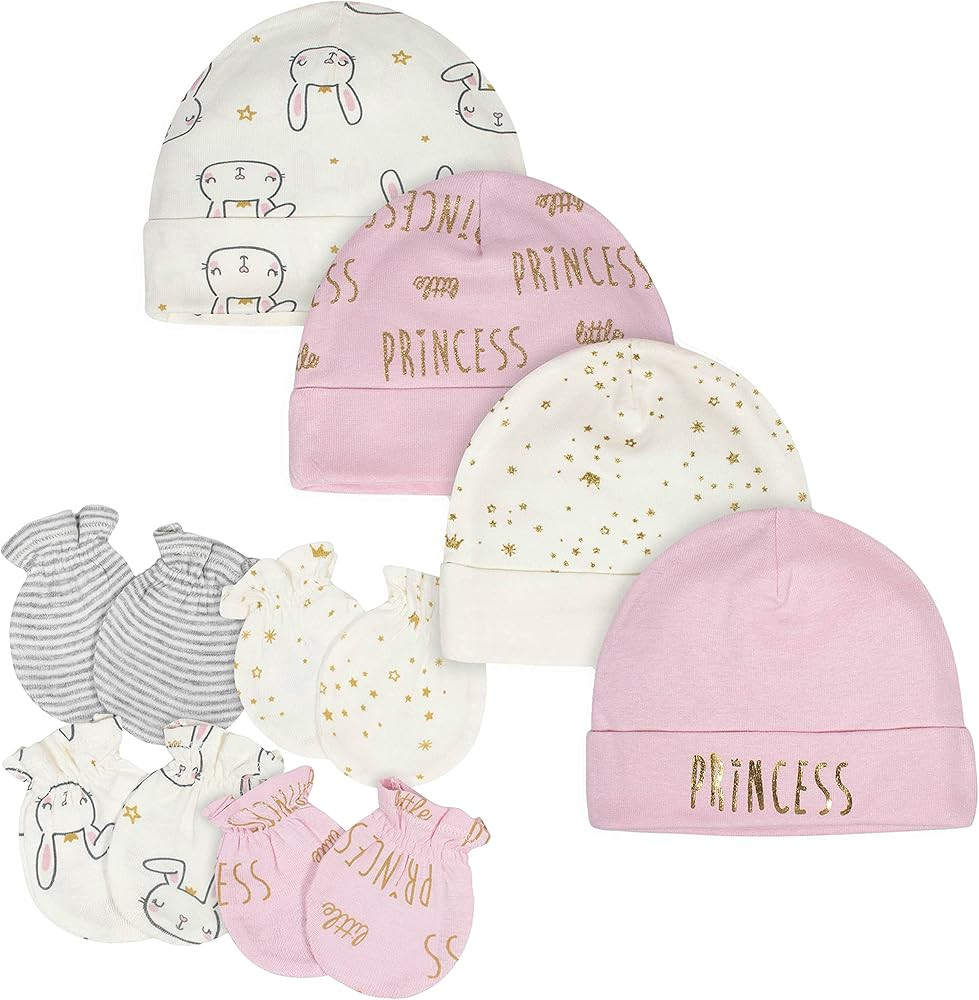 Gerber Baby Girls' 8 9-Piece Cap and Mitten Sets | Amazon (US)