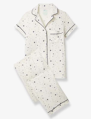 Women's Short Sleeve Top & Short Pajama Set, Starry Sleep | Tommy John