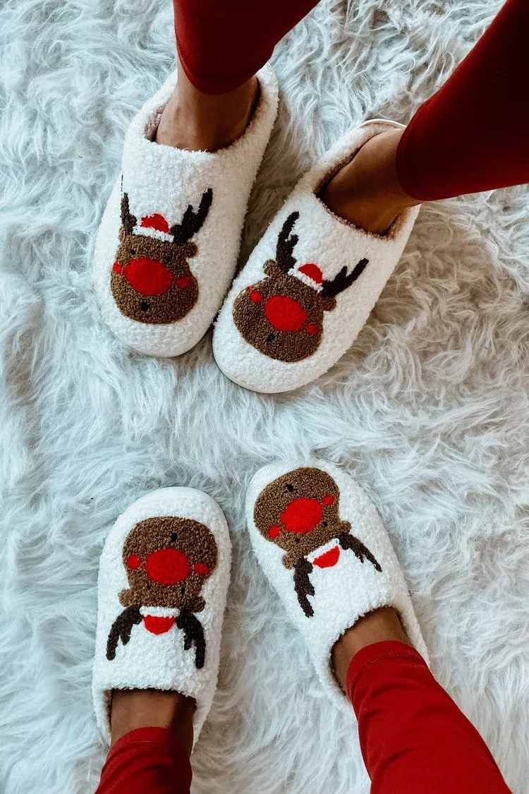 Santa Reindeer Slippers curated on LTK