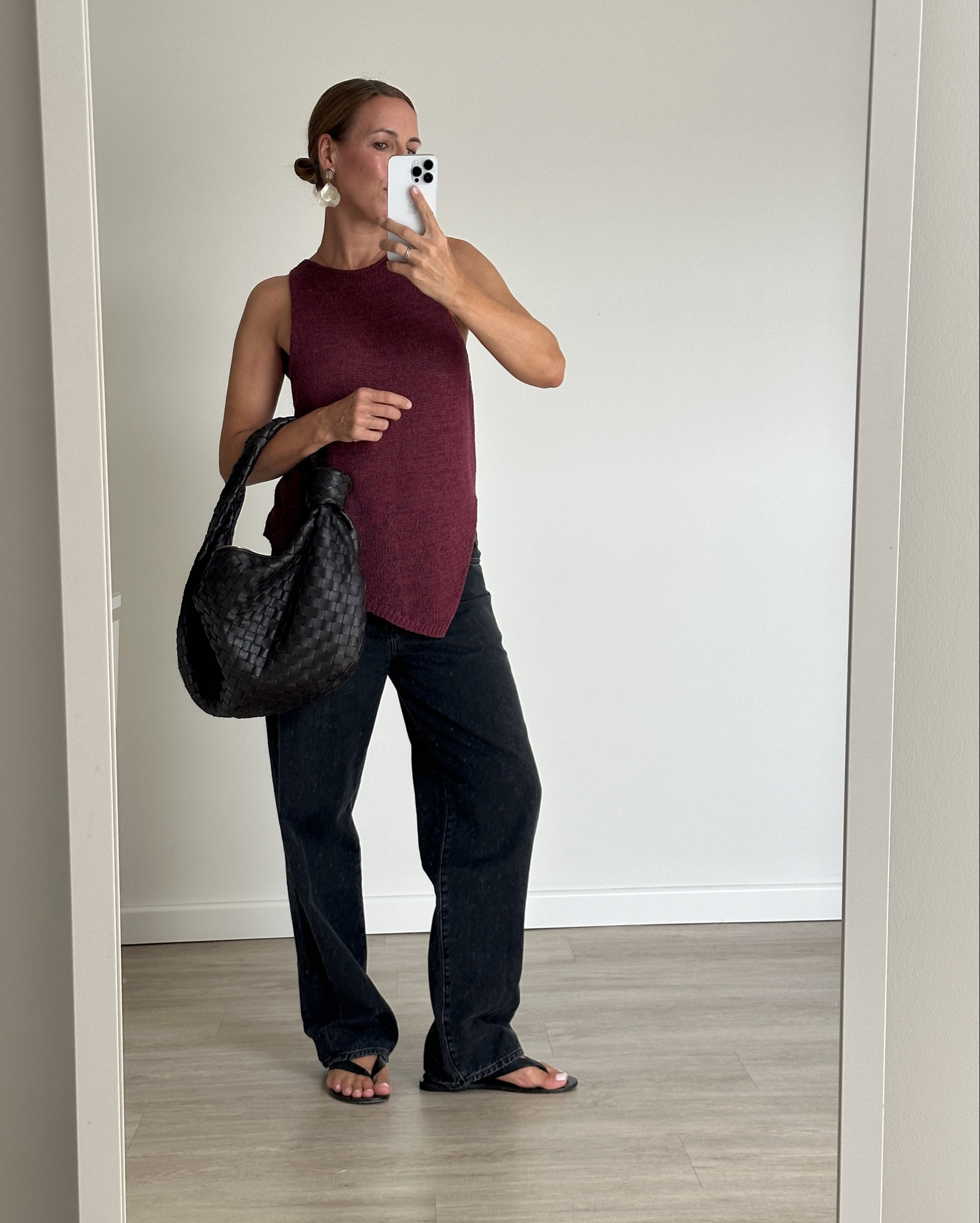 Wide leg jeans - burgundy outfit 

#FashionMonth 

#LTKstyletip #LTKautumn