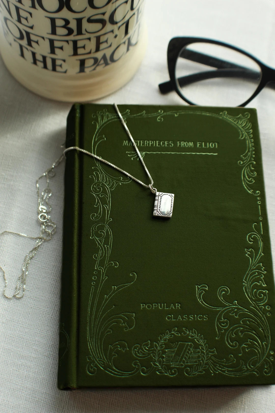 Sterling Silver or Gold Filled Book Necklace. Librarian Jewelry, Book Jewelry, Graduation Gift, T... | Etsy (US)