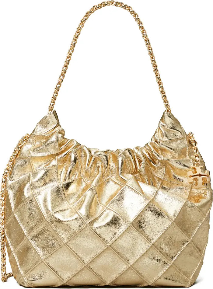 Mini Fleming Metallic Leather Hobo Bag | Nordstrom