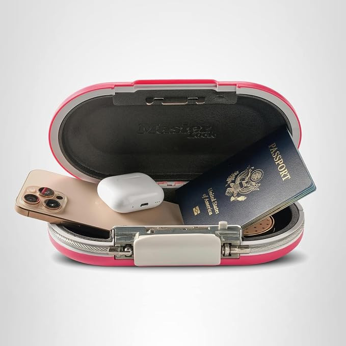 Master Lock Pink Portable Small Lock Box, Set Your Own Lock Combination Portable Safe, Personal T... | Amazon (US)