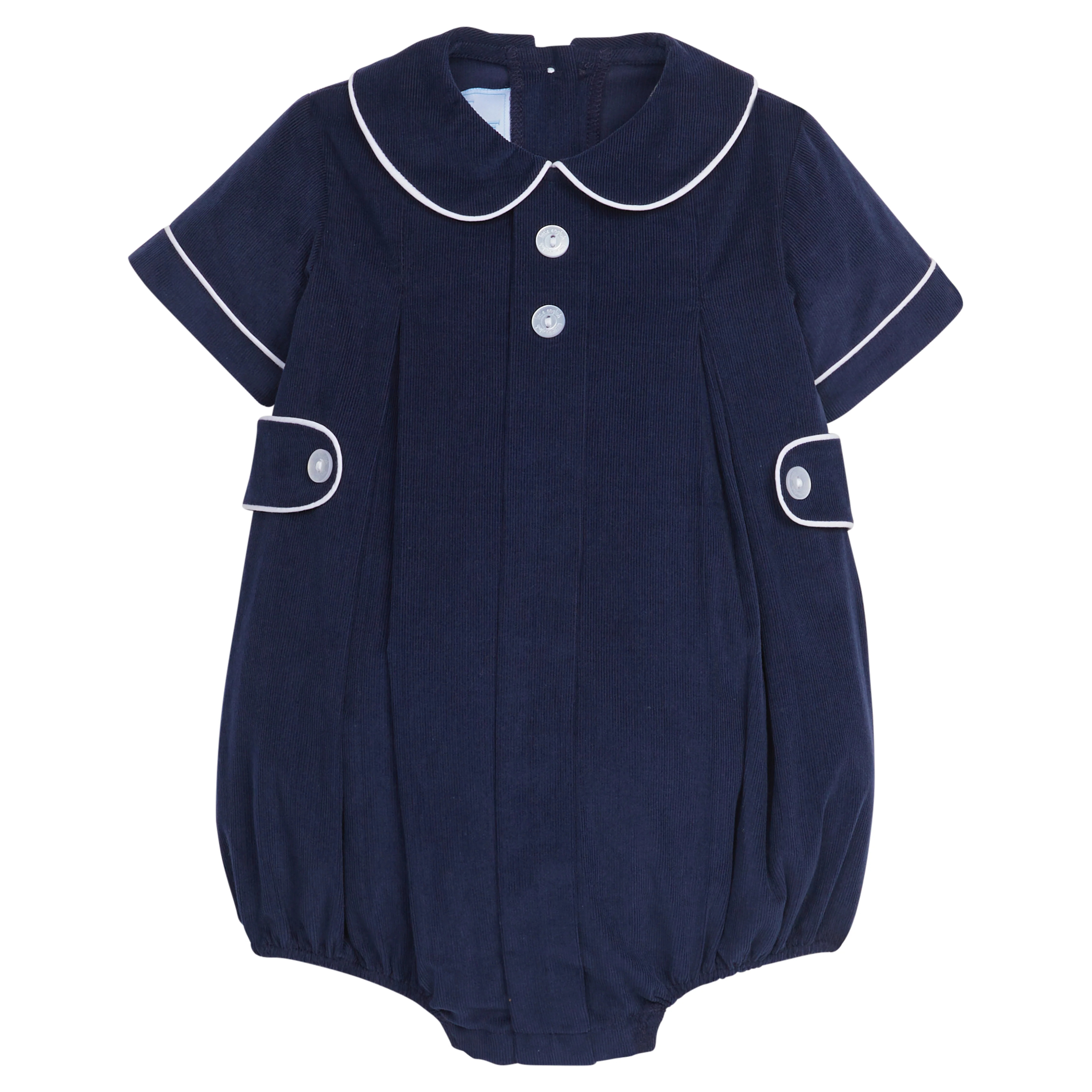 Navy Corduroy Davant Bubble for Baby Boys | Little English