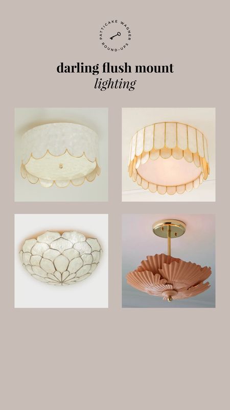 Darling flush mount + semi flush mount lighting options. We installed the first scalloped flush mount in our girls’ bedroom but it’s sold out. These were other adorable options we considered  

#LTKstyletip #LTKsalealert #LTKhome