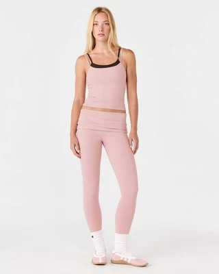 Form Fold Over Leggings | Dusty Pink | Crop Shop Boutique US